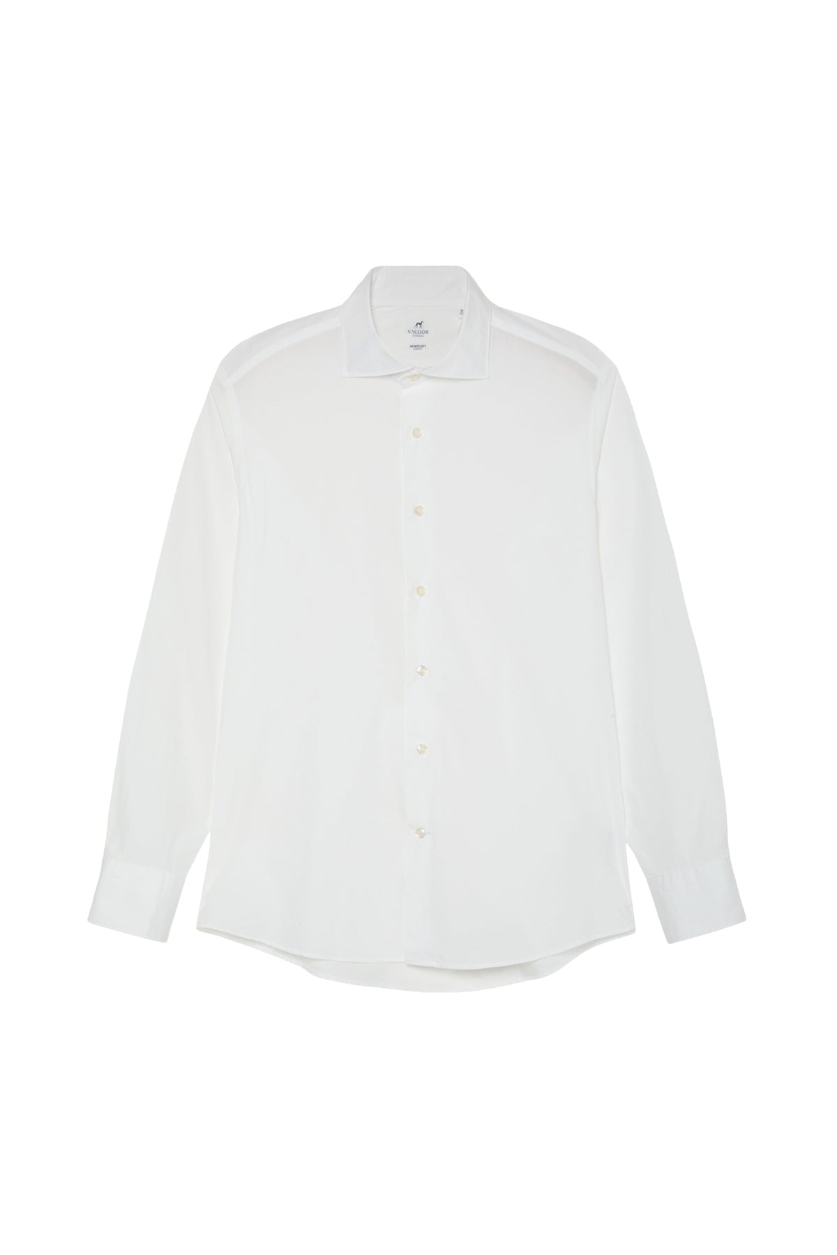 Slim Fit Cotton Formal Shirt With Newport Collar
