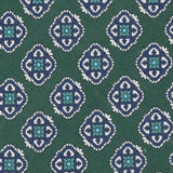 3-Fold Tie in Irish Linen Geometric Pattern Green-M6458
