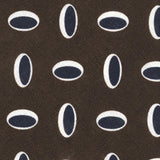 3-Fold Tie in Irish Linen Geometric Pattern Brown-M49114
