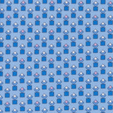3-fold Tie in Silk Geometric Pattern Light Blue Pink - M34186