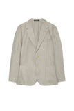 Structured Linen Blend Blazer With Patch Pockets