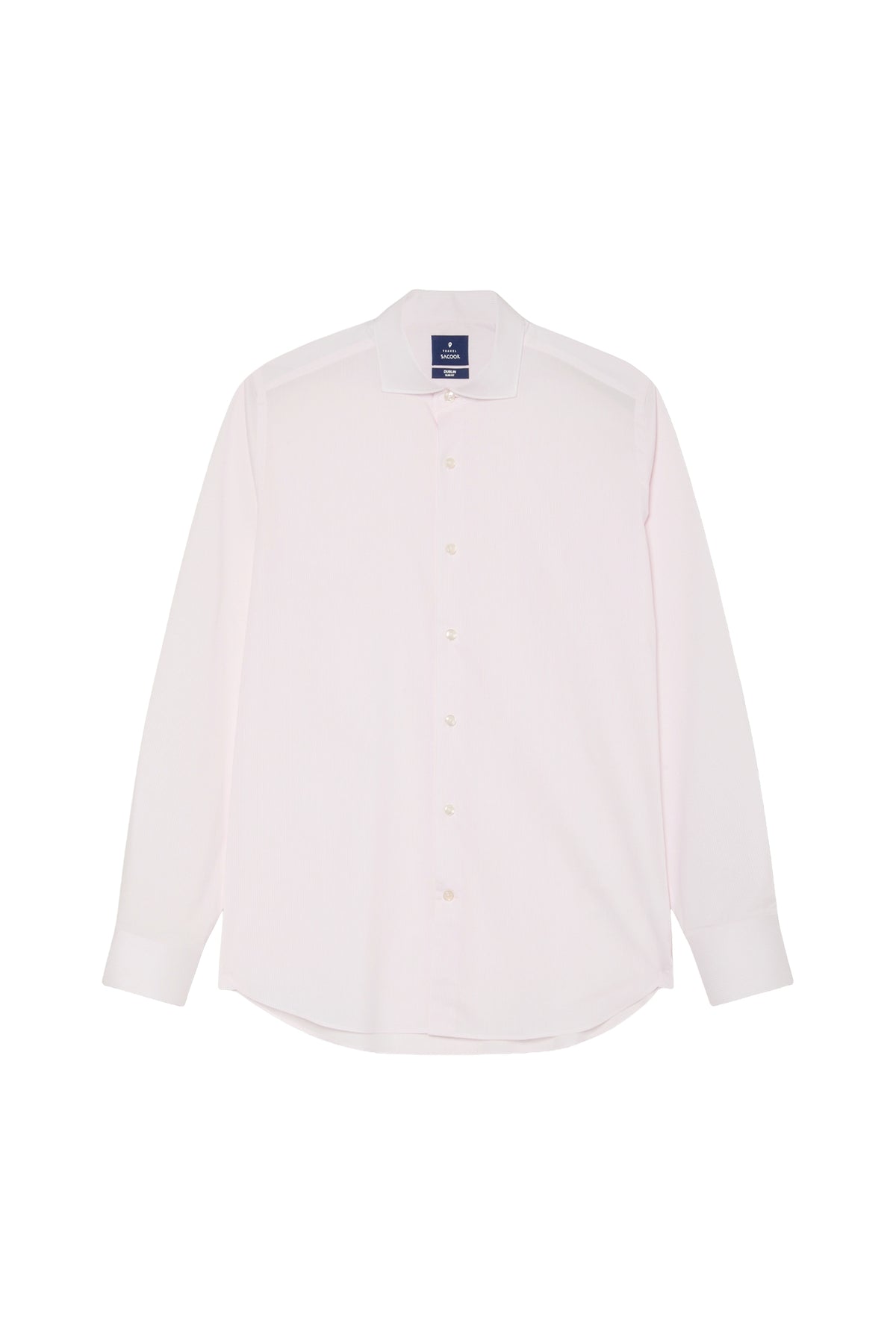 Slim Fit Striped Travel Shirt With Dublin Collar