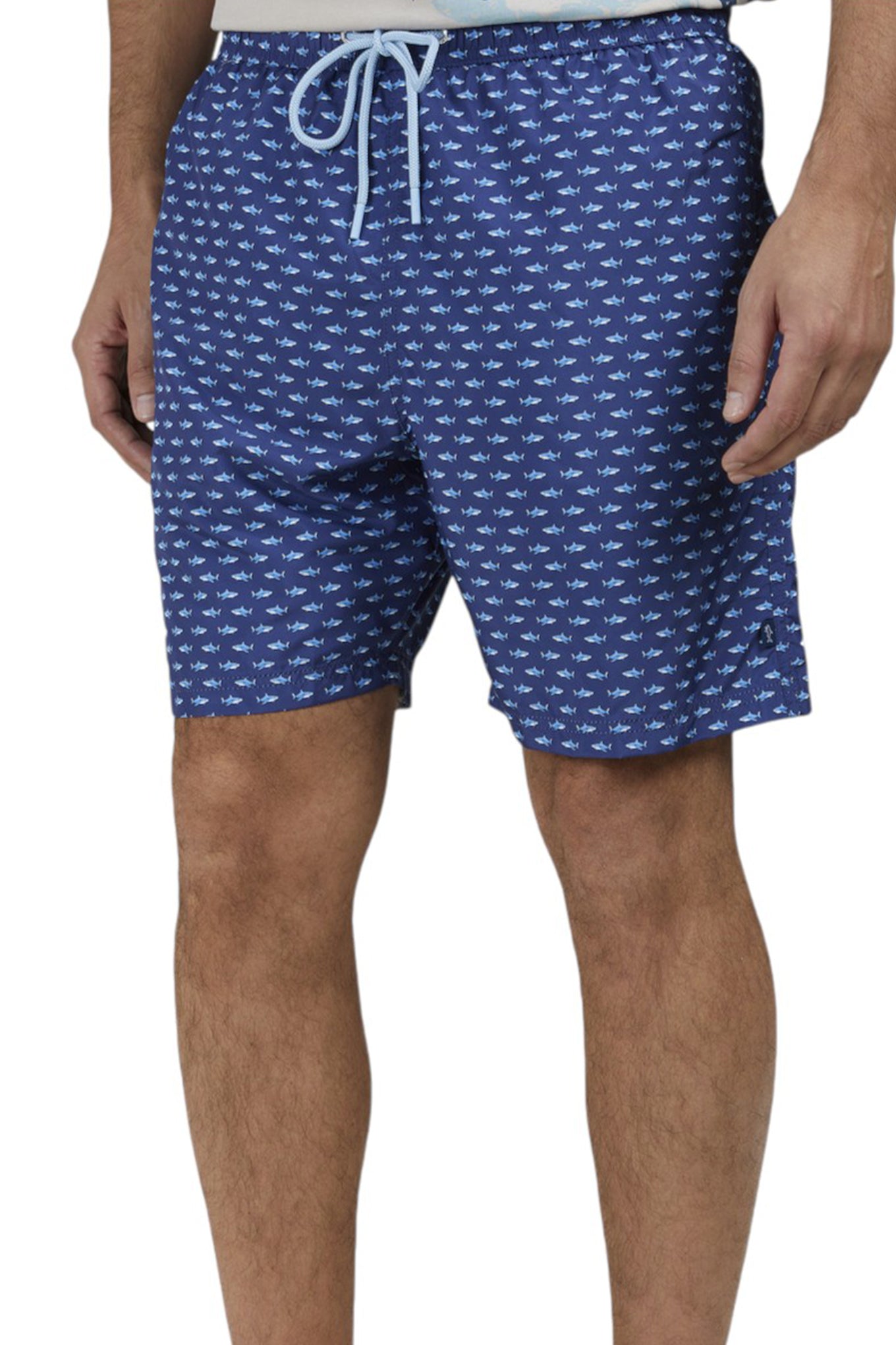Men's Swimwear Shorts Blue with Patterns