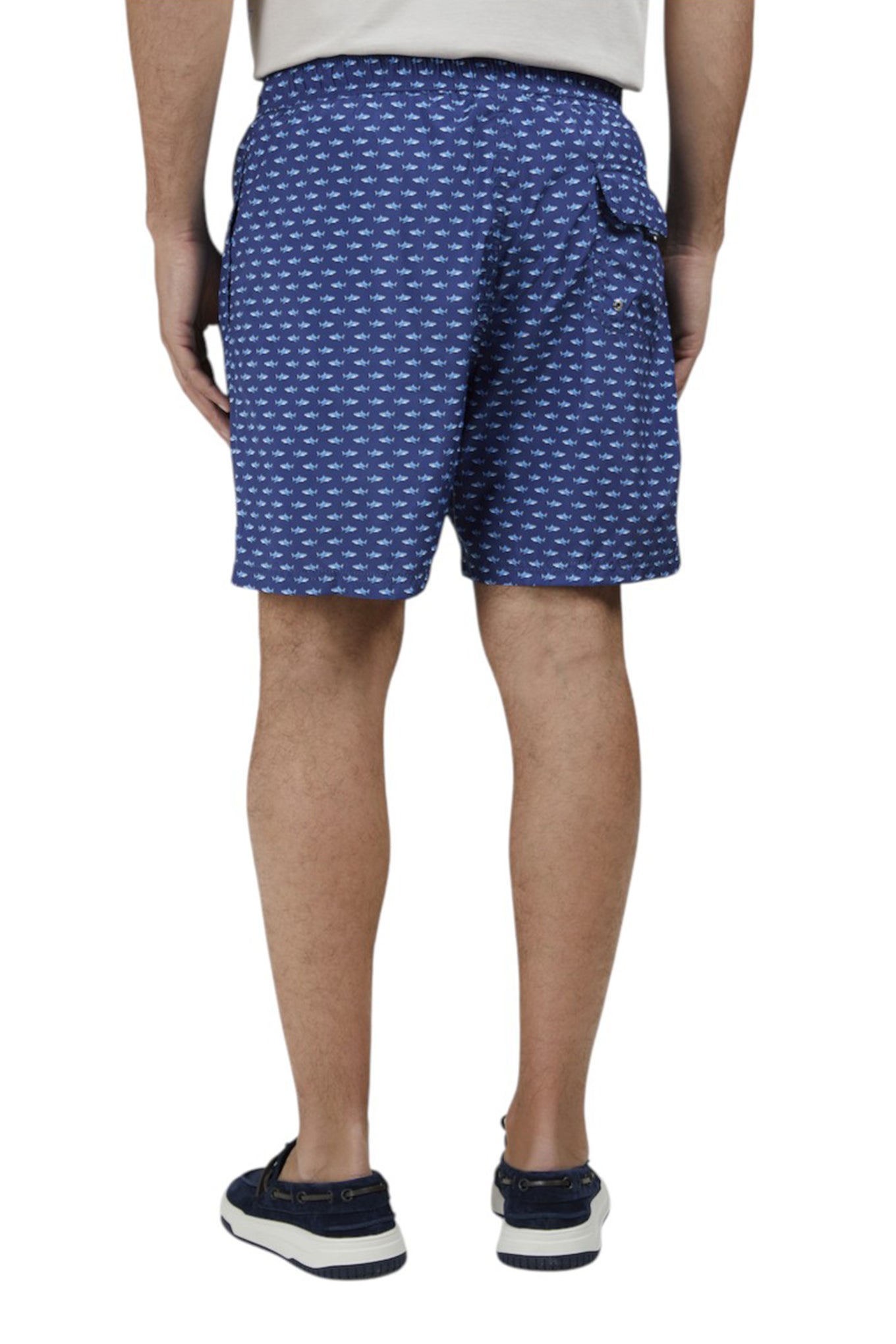 Men's Swimwear Shorts Blue with Patterns