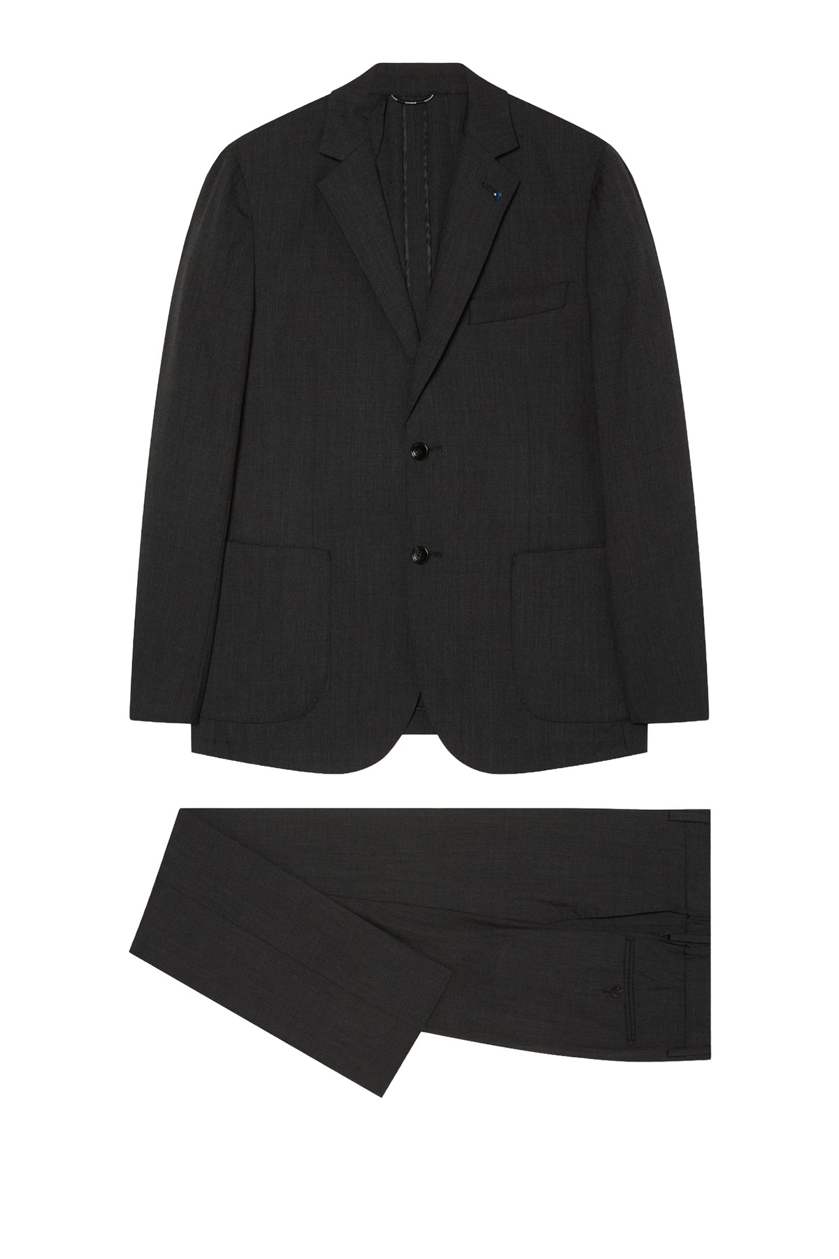 Slim Fit Lounge Travel Suit In Washable Wool