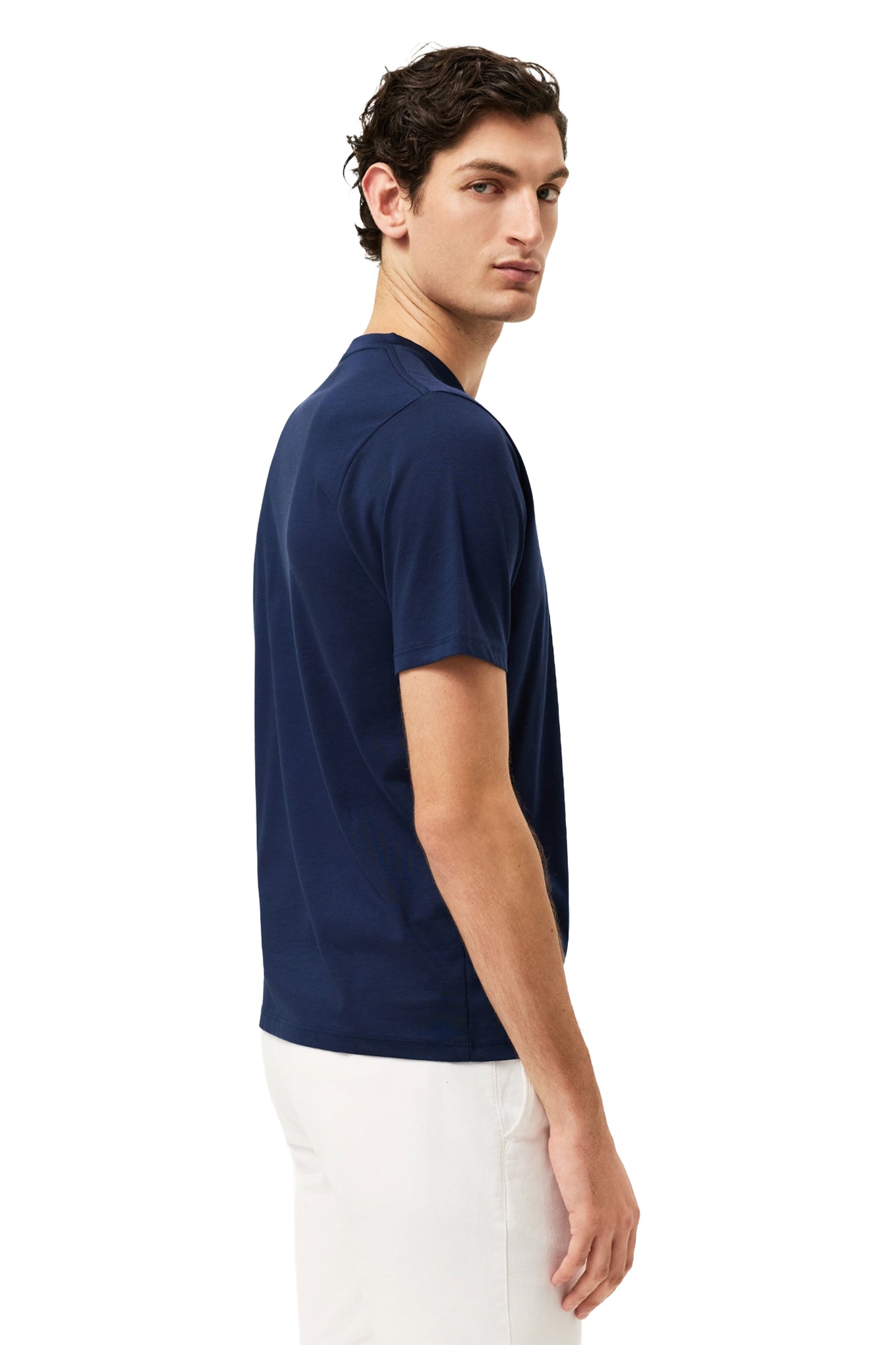 Liquid Cotton Jersey T Shirt With Flag Label