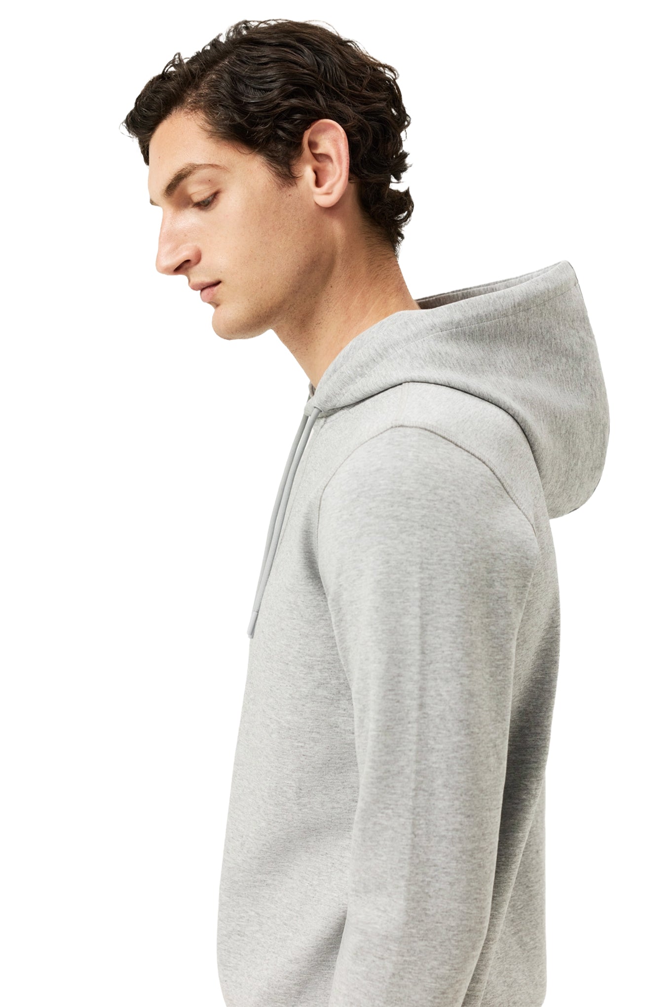 Cotton Fleece Hoodie With Chest Logo Print