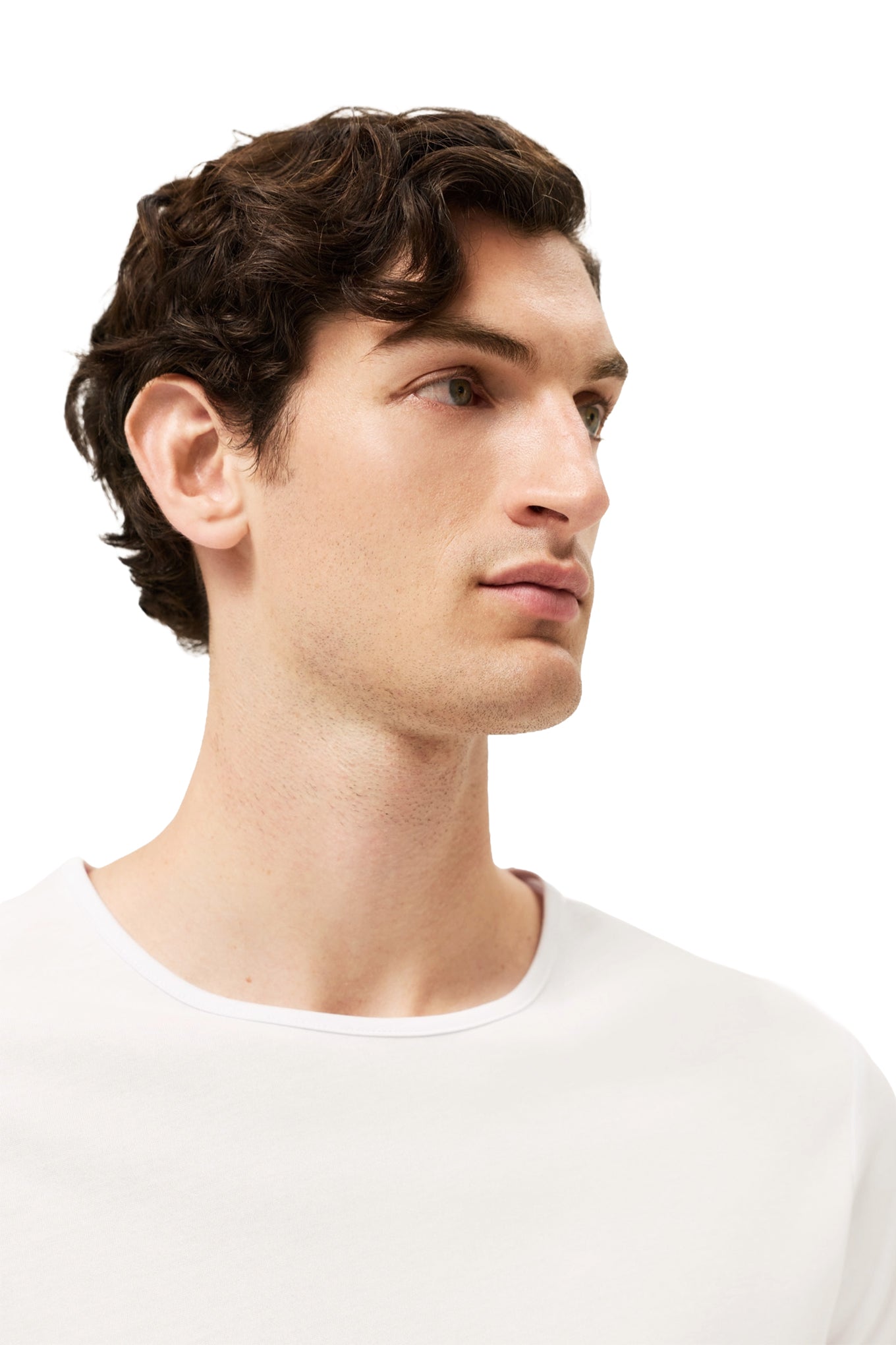 Mercerized Lyocell Cotton T Shirt With Sleeve Logo