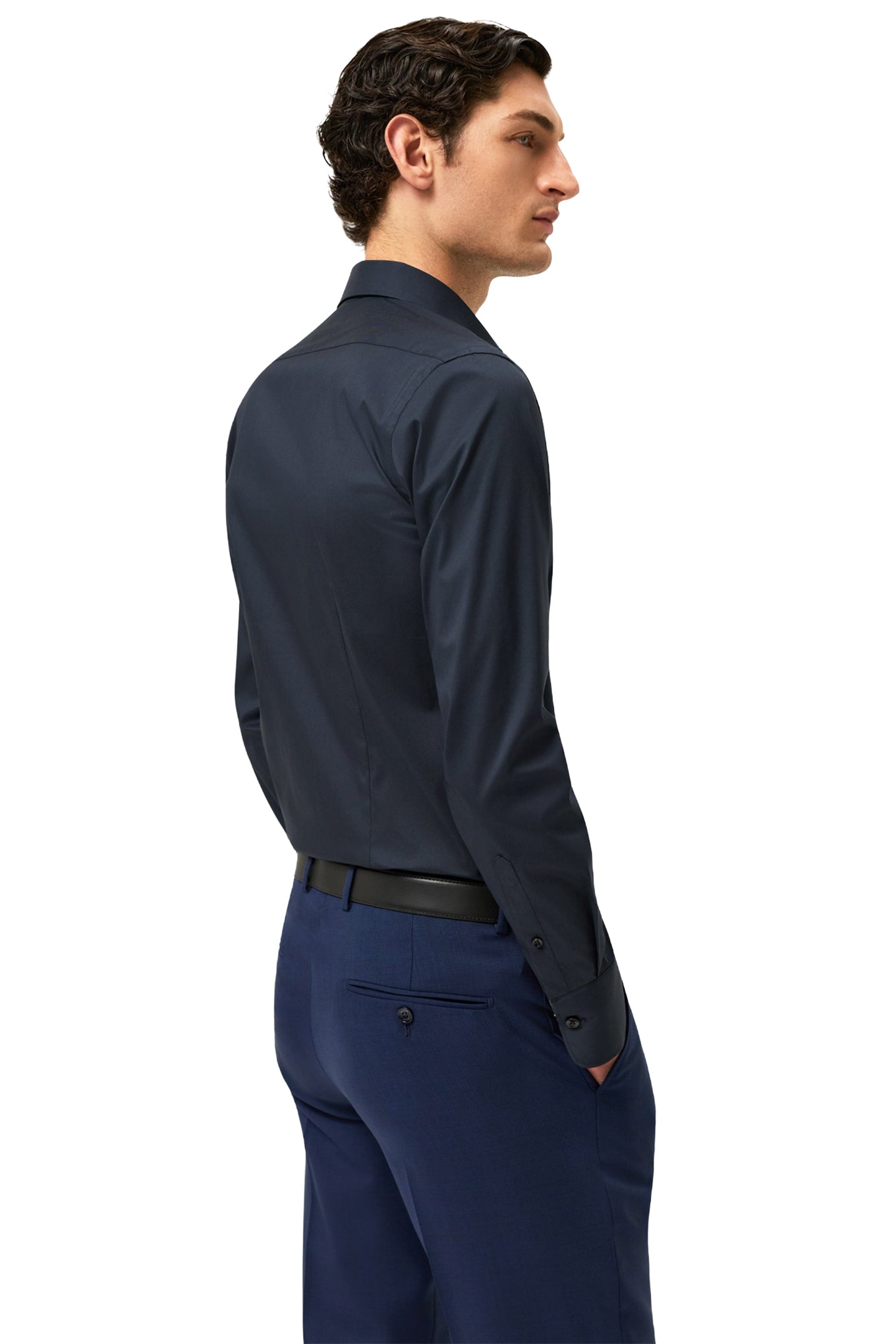 Slim Fit Cotton Stretch Travel Shirt With Dublin Collar