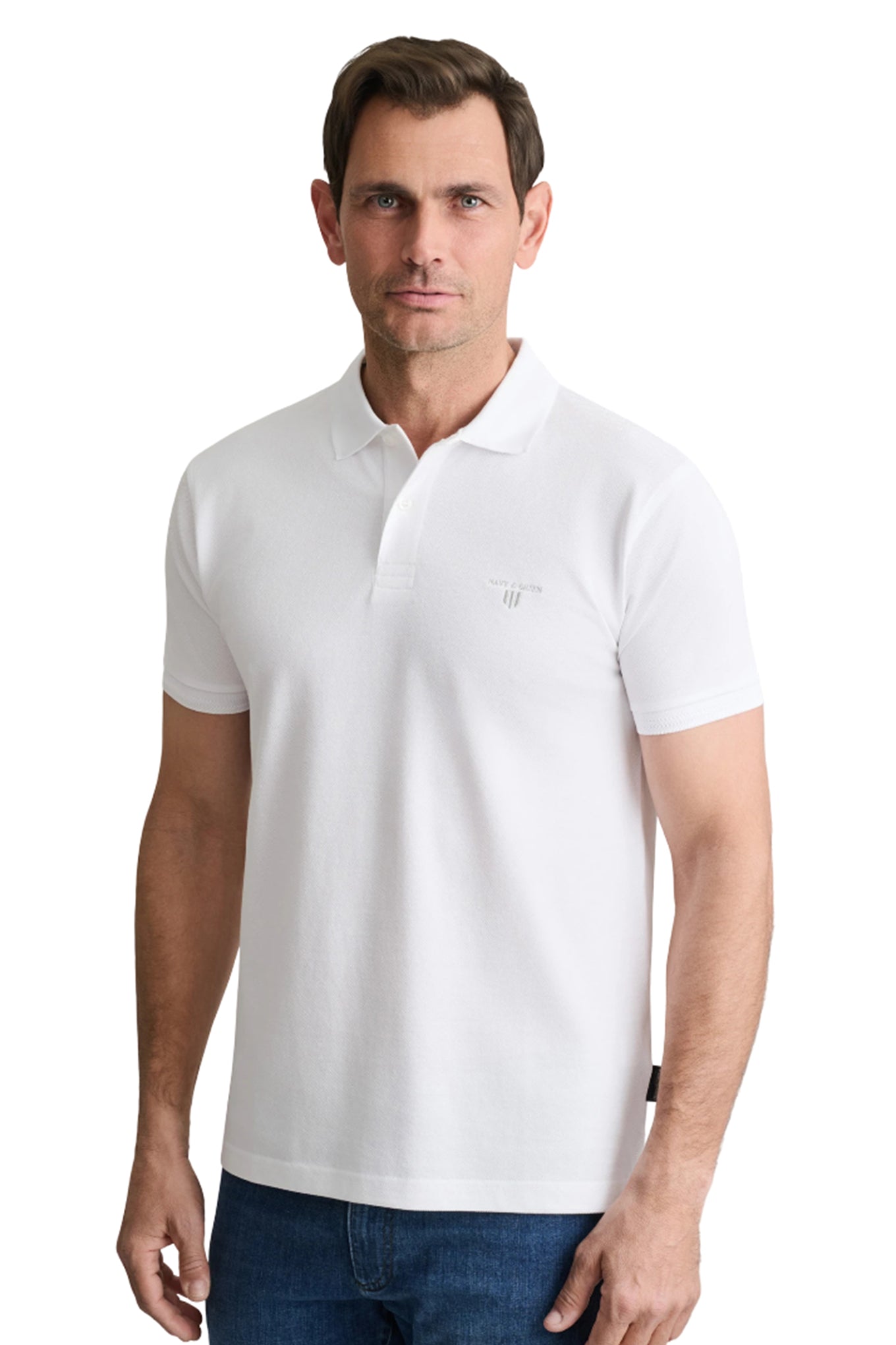 Cotton piqué polo shirt young line