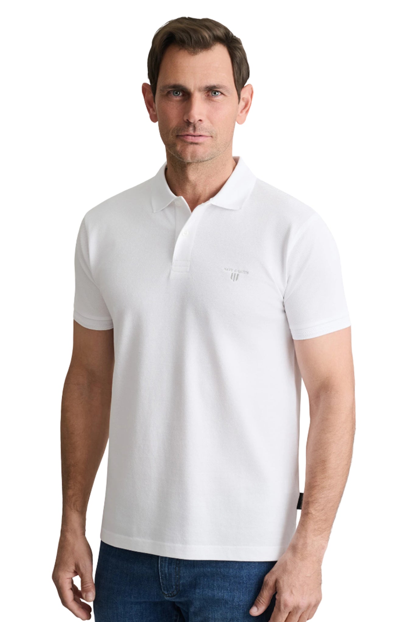 Cotton piqué polo shirt young line