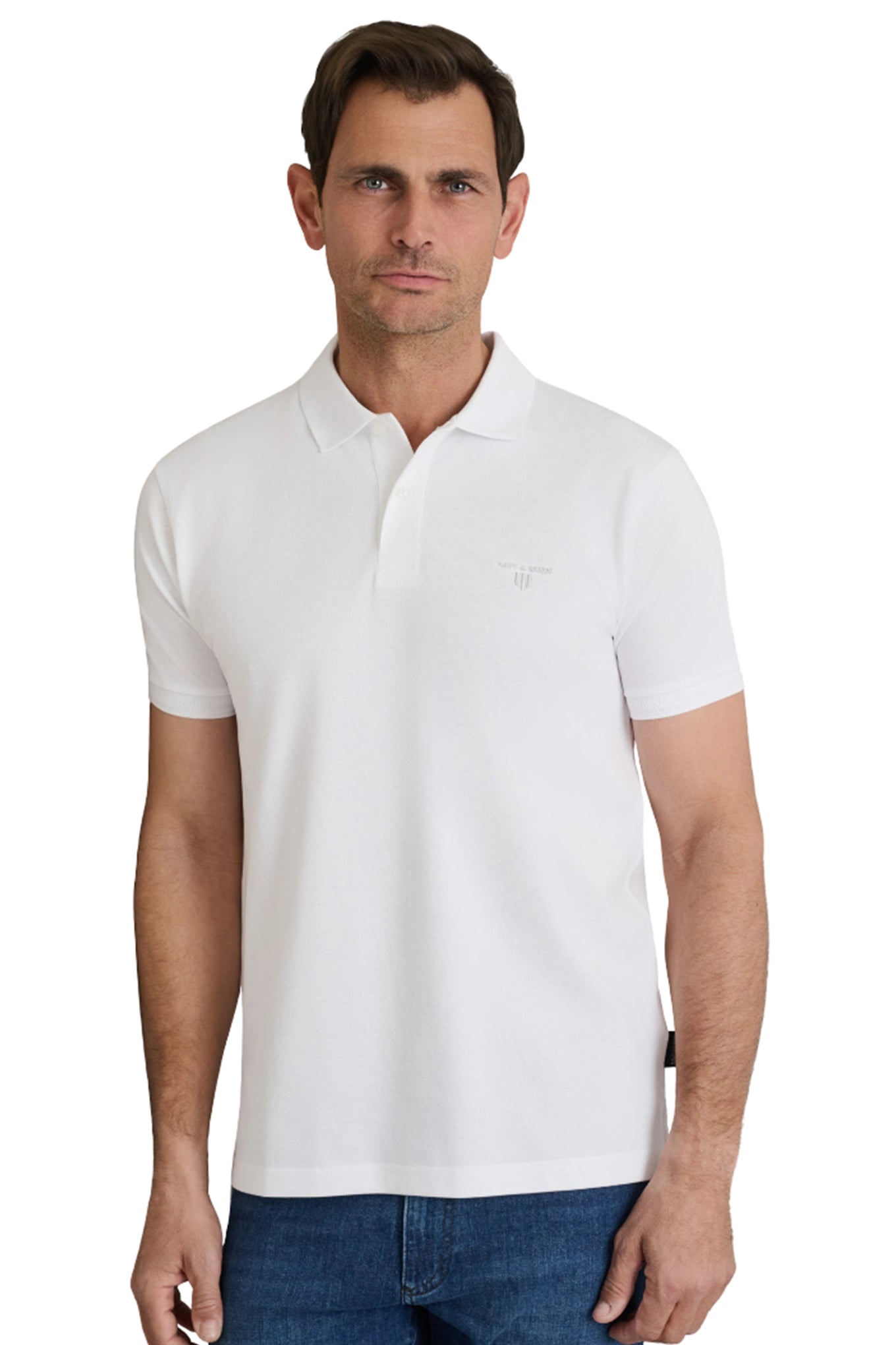 Cotton piqué polo shirt young line