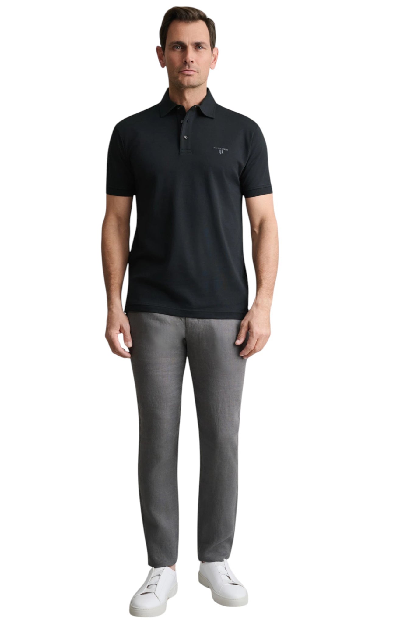 Interlock cotton polo shirt