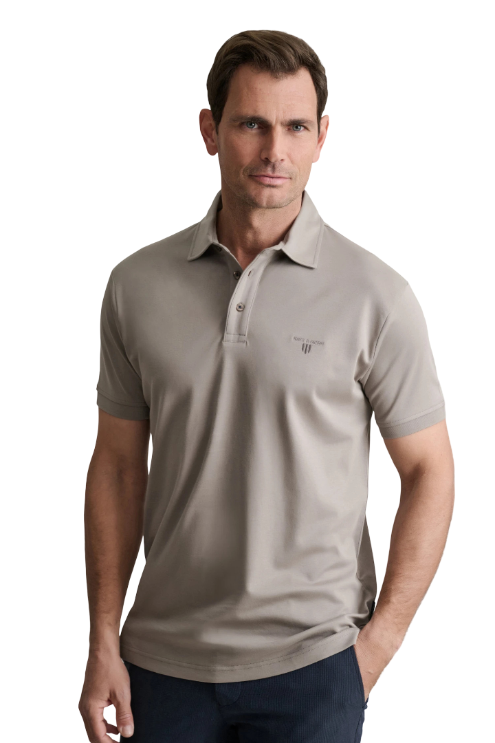 Interlock cotton polo shirt