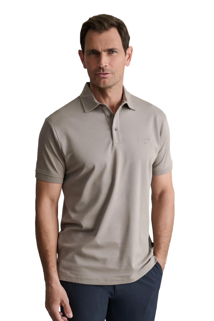 Interlock cotton polo shirt