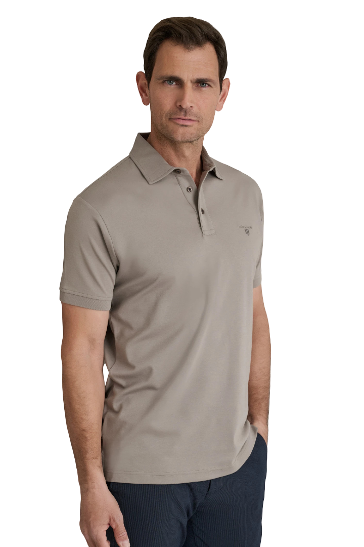 Interlock cotton polo shirt