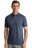 Interlock cotton polo shirt with collar detailing