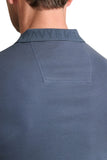 Interlock cotton polo shirt with collar detailing