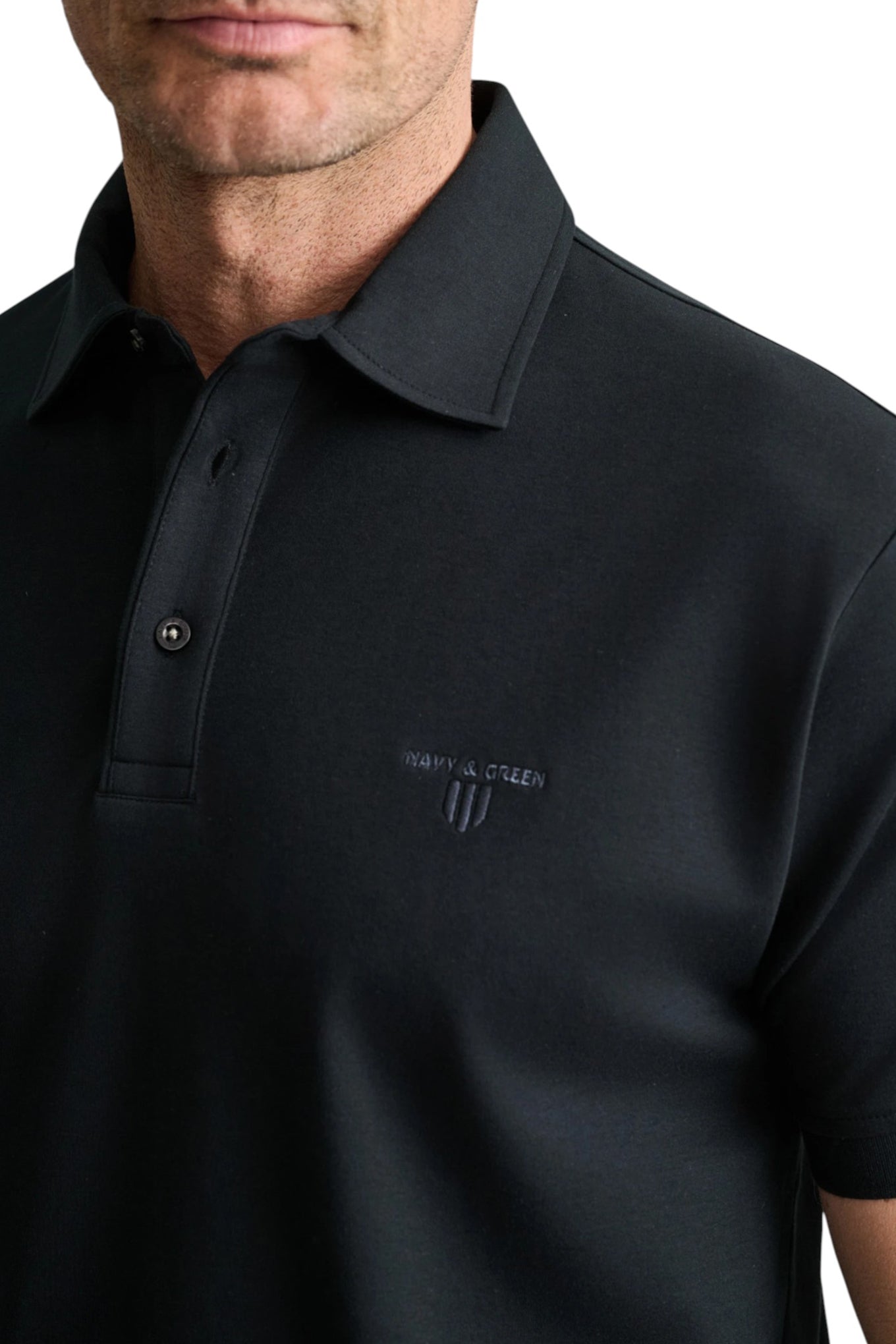 Interlock cotton polo shirt