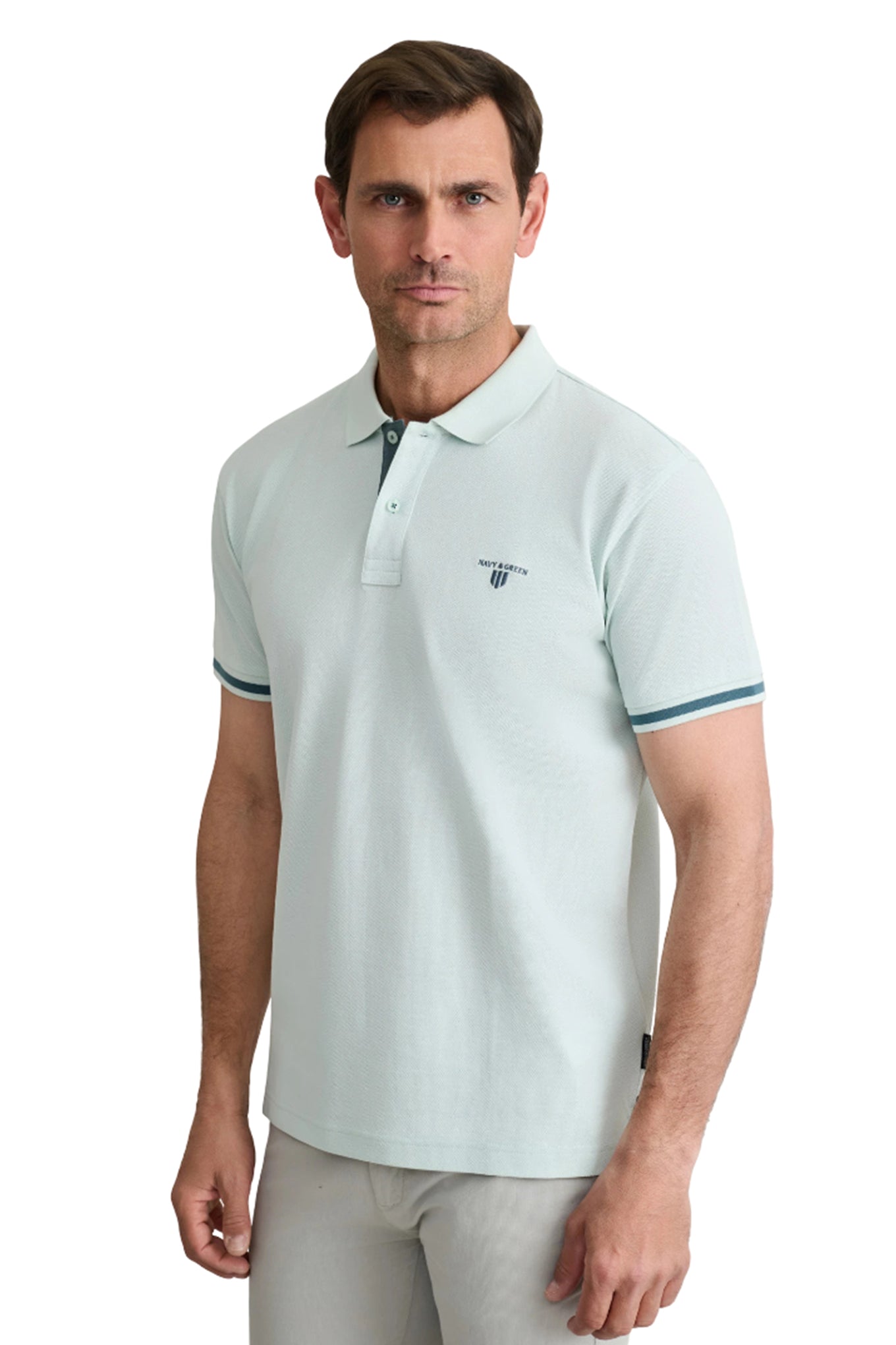 Cotton piqué polo shirt with contrast detailing