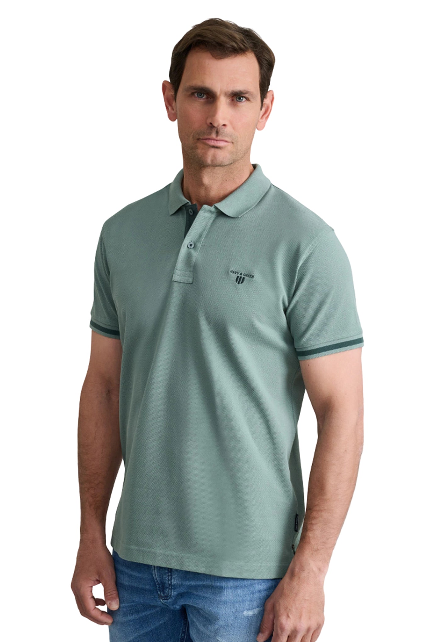Cotton piqué polo shirt with contrast detailing