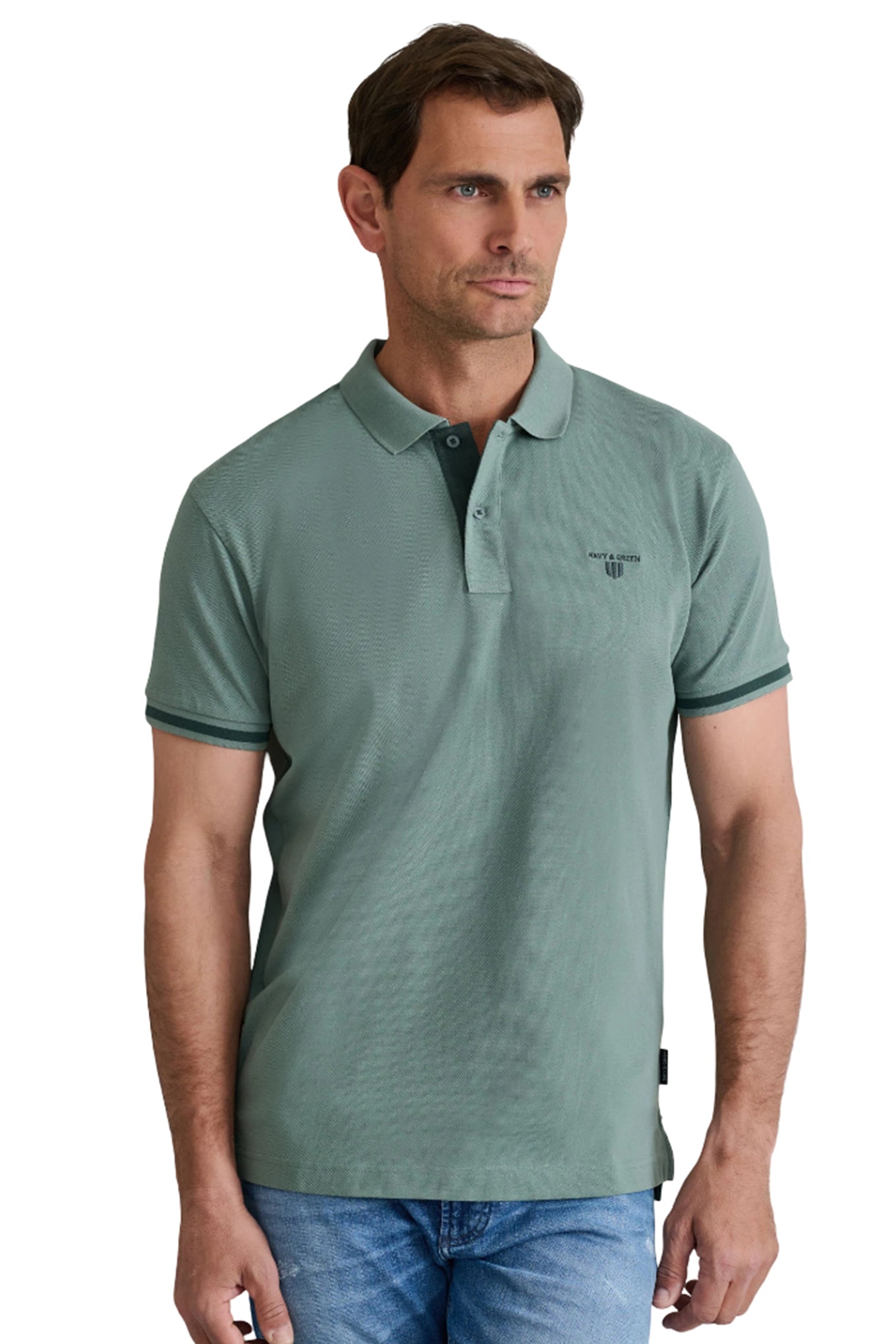 Cotton piqué polo shirt with contrast detailing