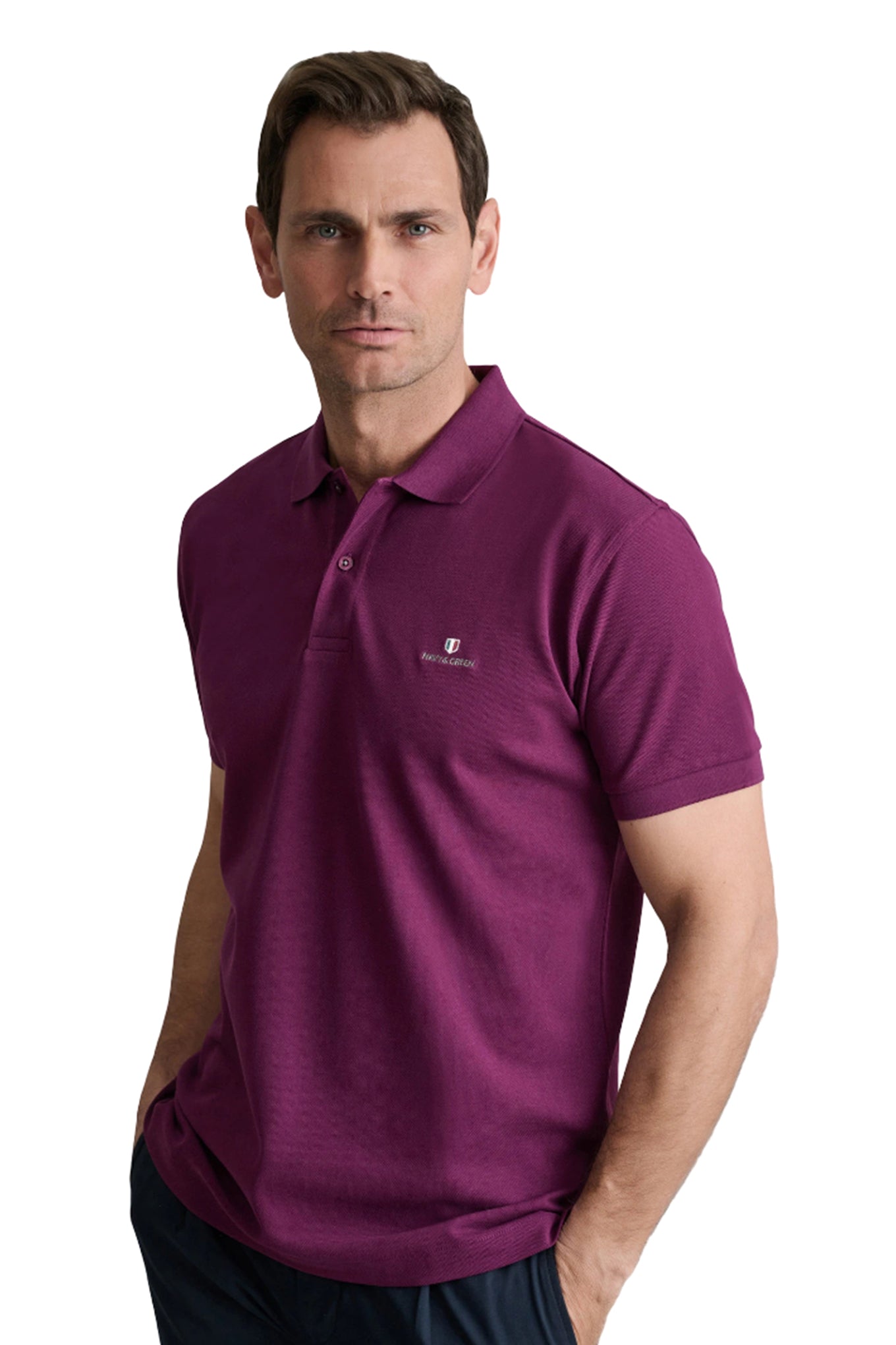 Cotton piqué polo shirt