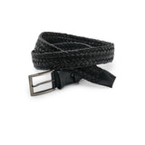 Authentic leather braided belt
