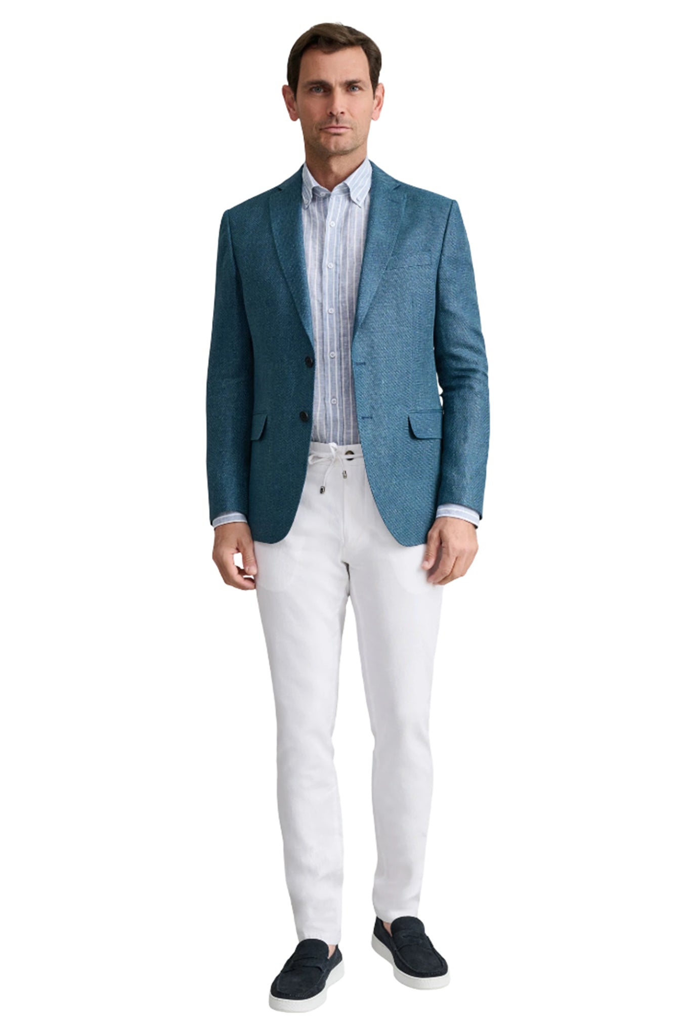 Wool linen haute couture blazer