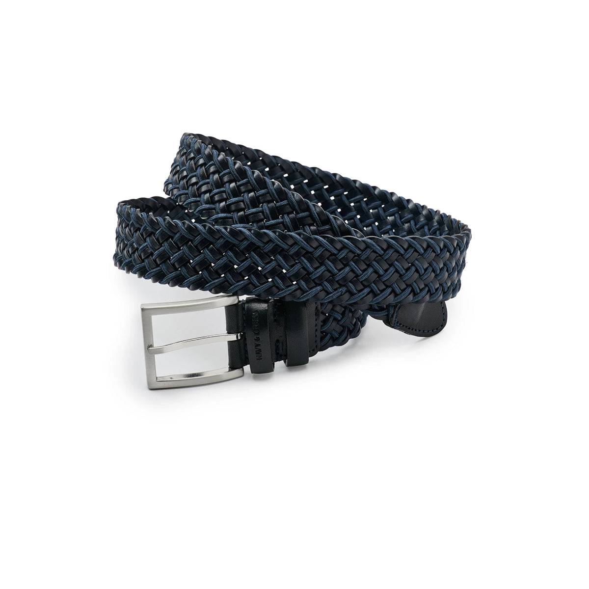 Authentic leather braided belt