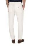 Linen chino pants with drawstring
