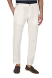 Linen chino pants with drawstring
