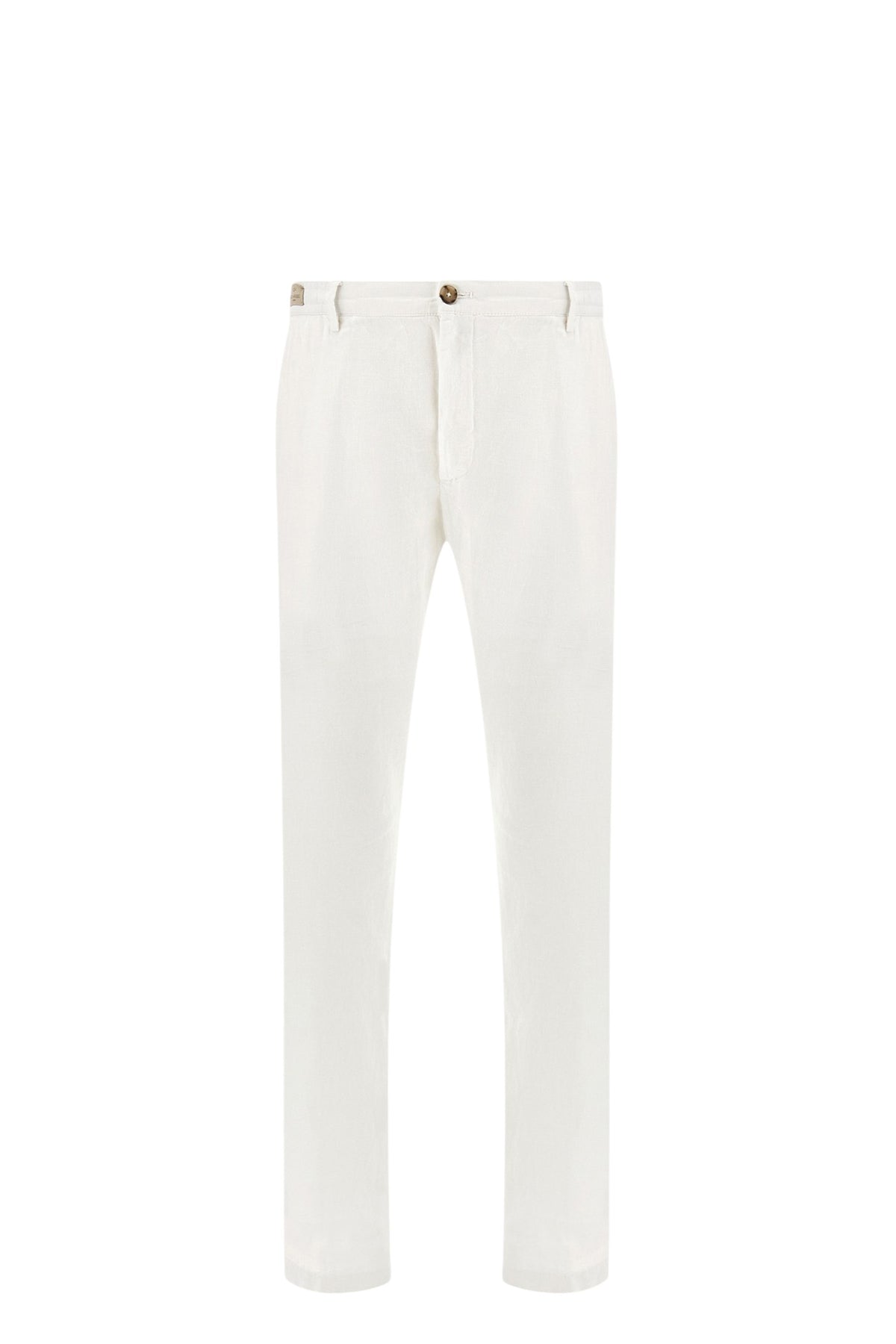 Linen chino pants with drawstring