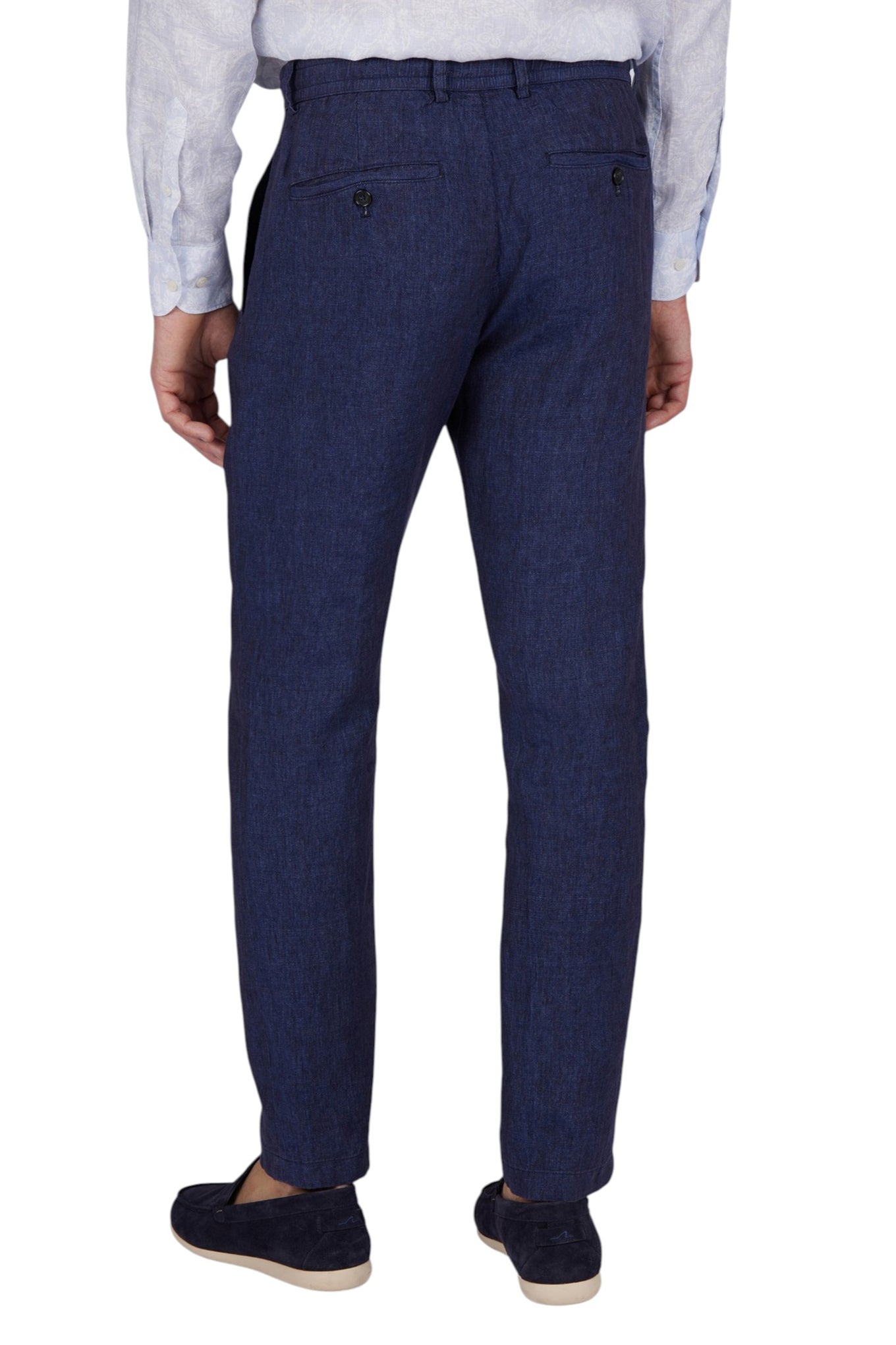 Linen chino pants with drawstring