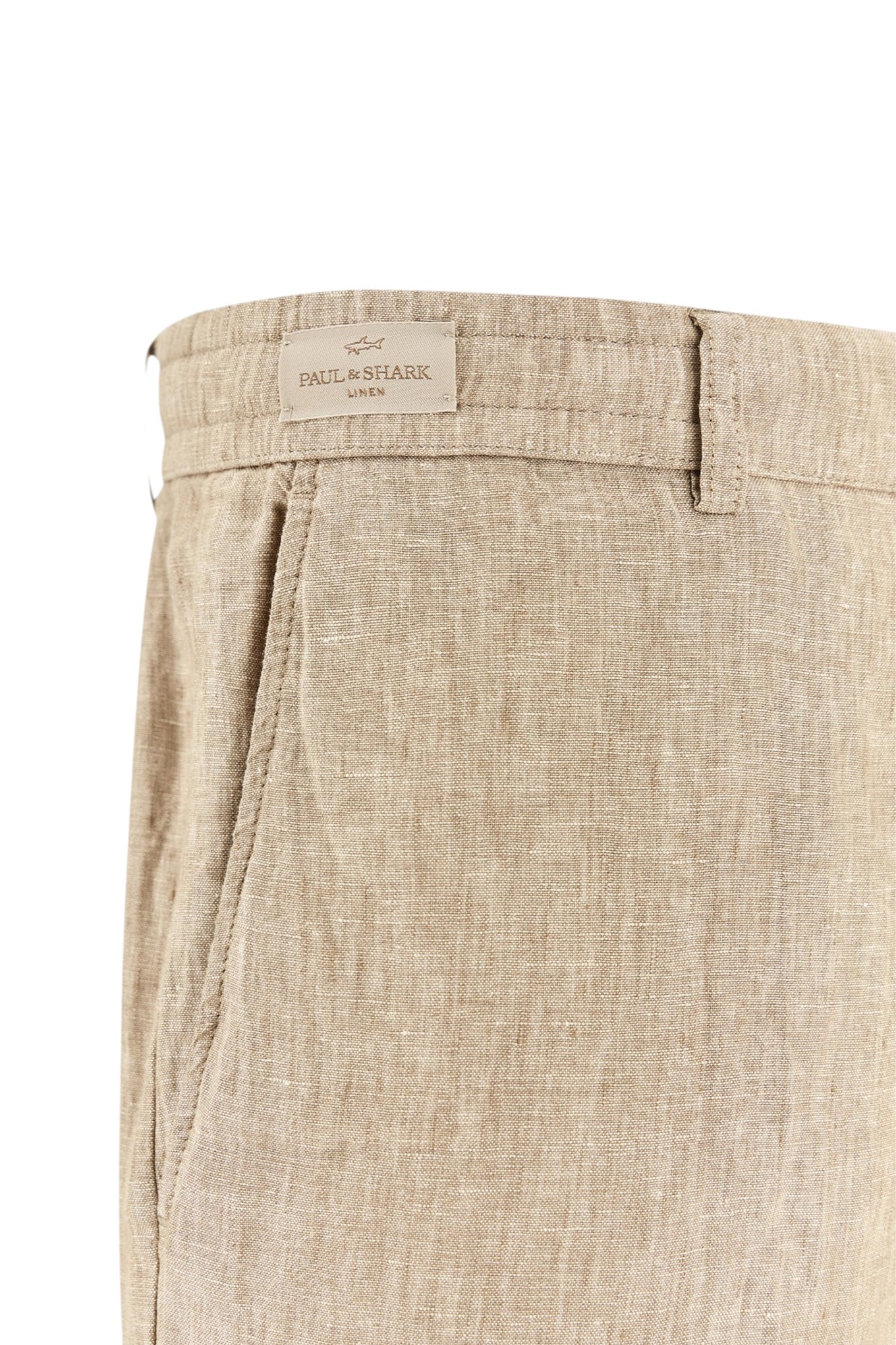 Linen chino pants with drawstring