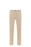 Linen chino pants with drawstring
