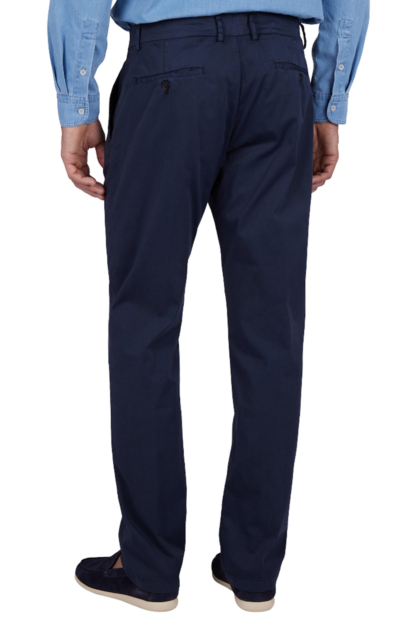 Silk and stretch cotton chino pants