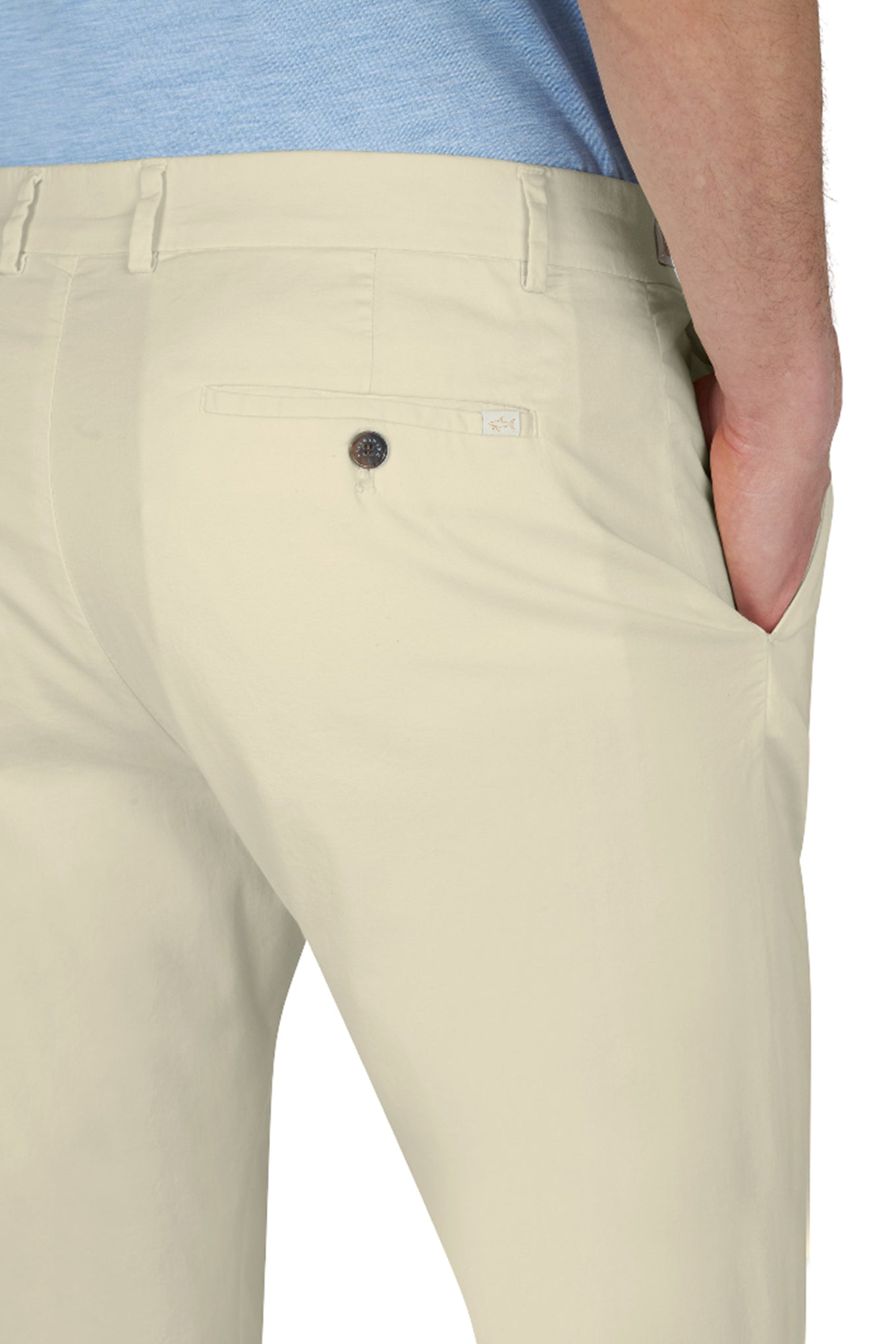 Silk and stretch cotton chino pants