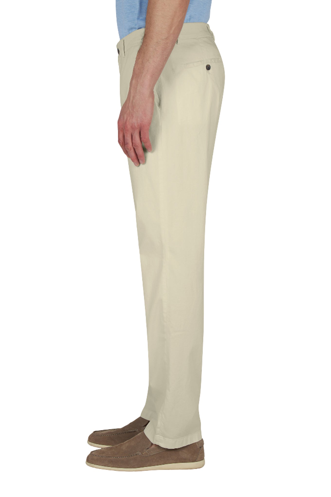 Silk and stretch cotton chino pants