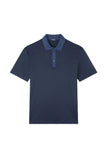 POLO IN AQUA TOUCH COTTON WITH DENIM DETAILS