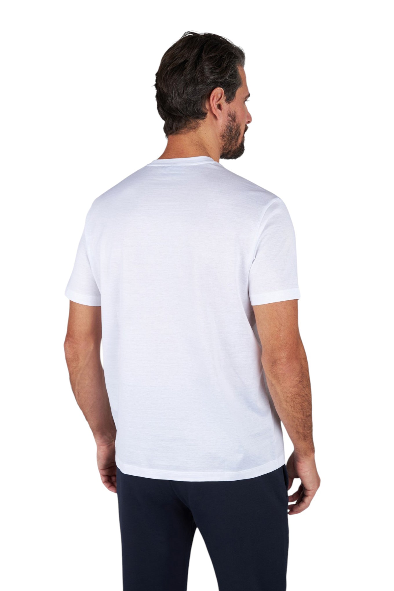 Double mercerised cotton jersey T-Shirt with embroidered logo