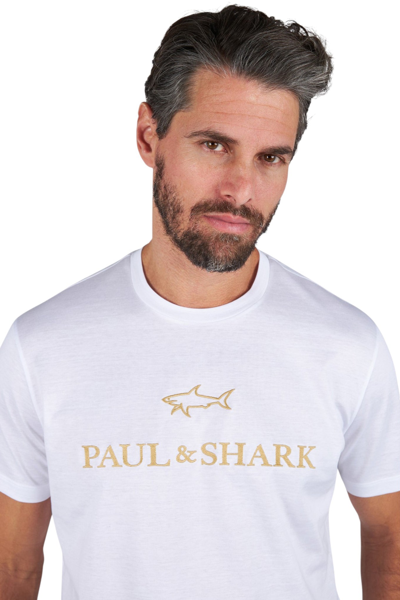 Double mercerised cotton jersey T-Shirt with embroidered logo