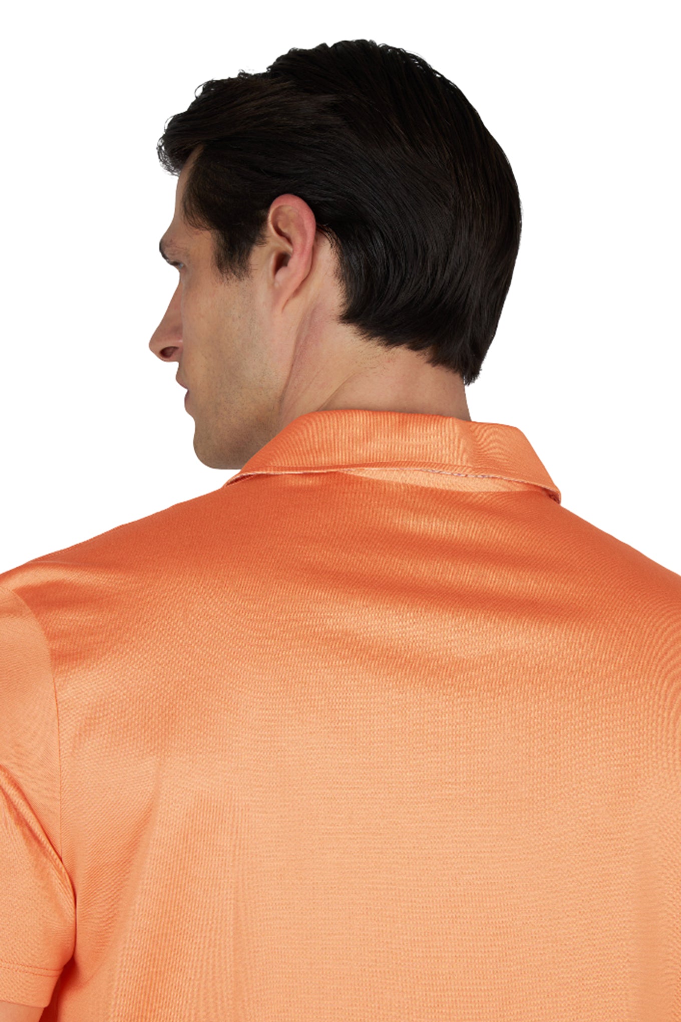Polo shirt in cotton jersey with linen details
