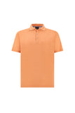 Polo shirt in cotton jersey with linen details