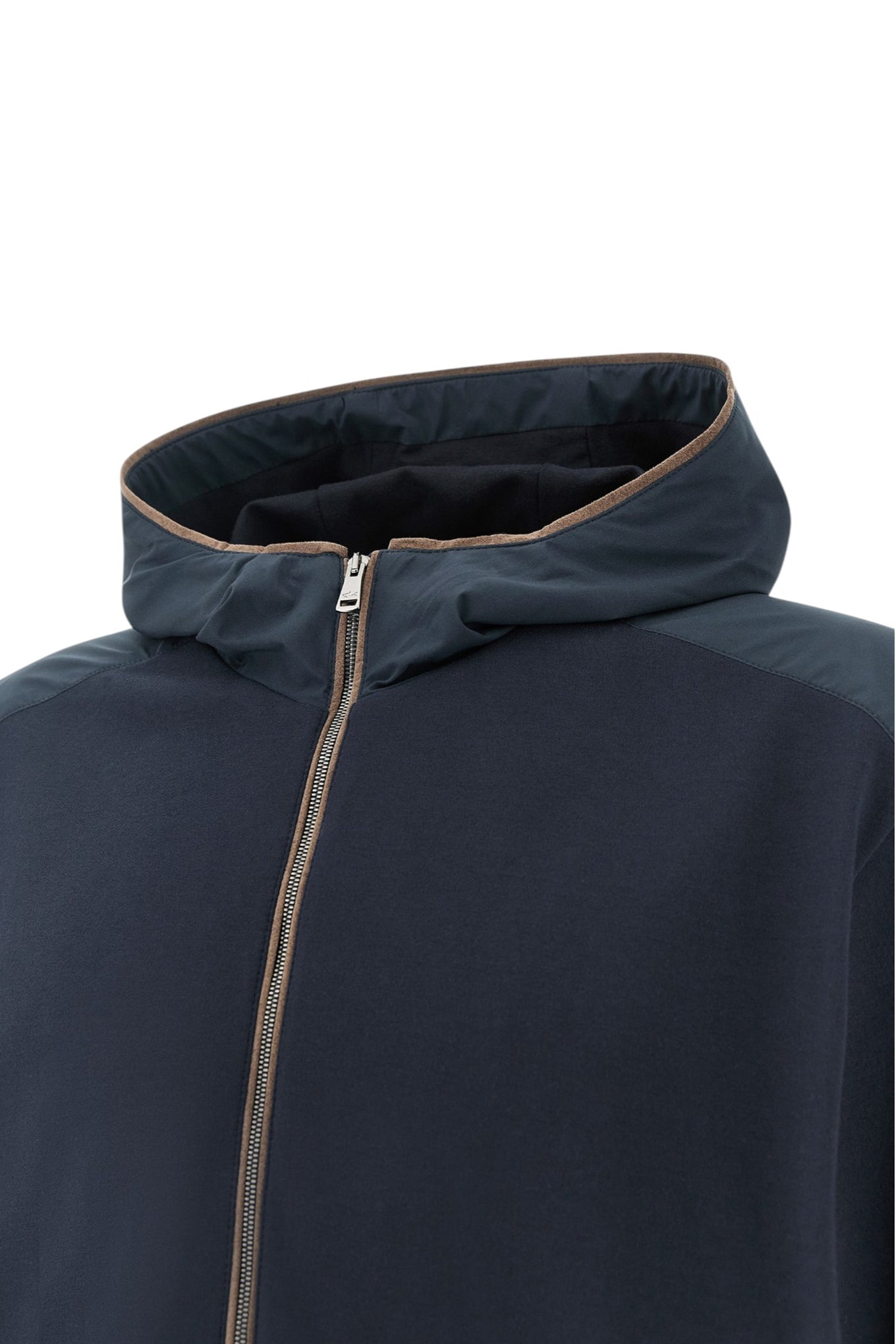X?Soft zip?up sweatshirt in viscose with Alcantara® details