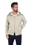 XSoft zipup sweatshirt in viscose with Alcantara details