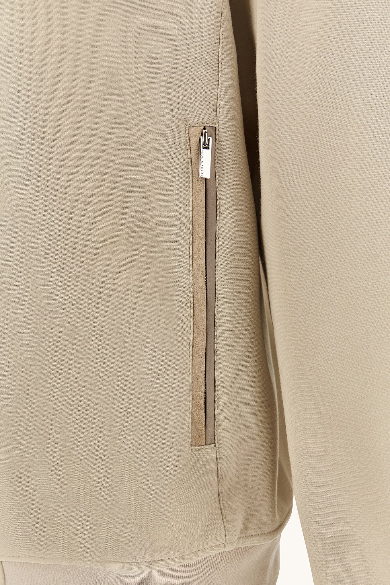 XSoft zipup sweatshirt in viscose with Alcantara details