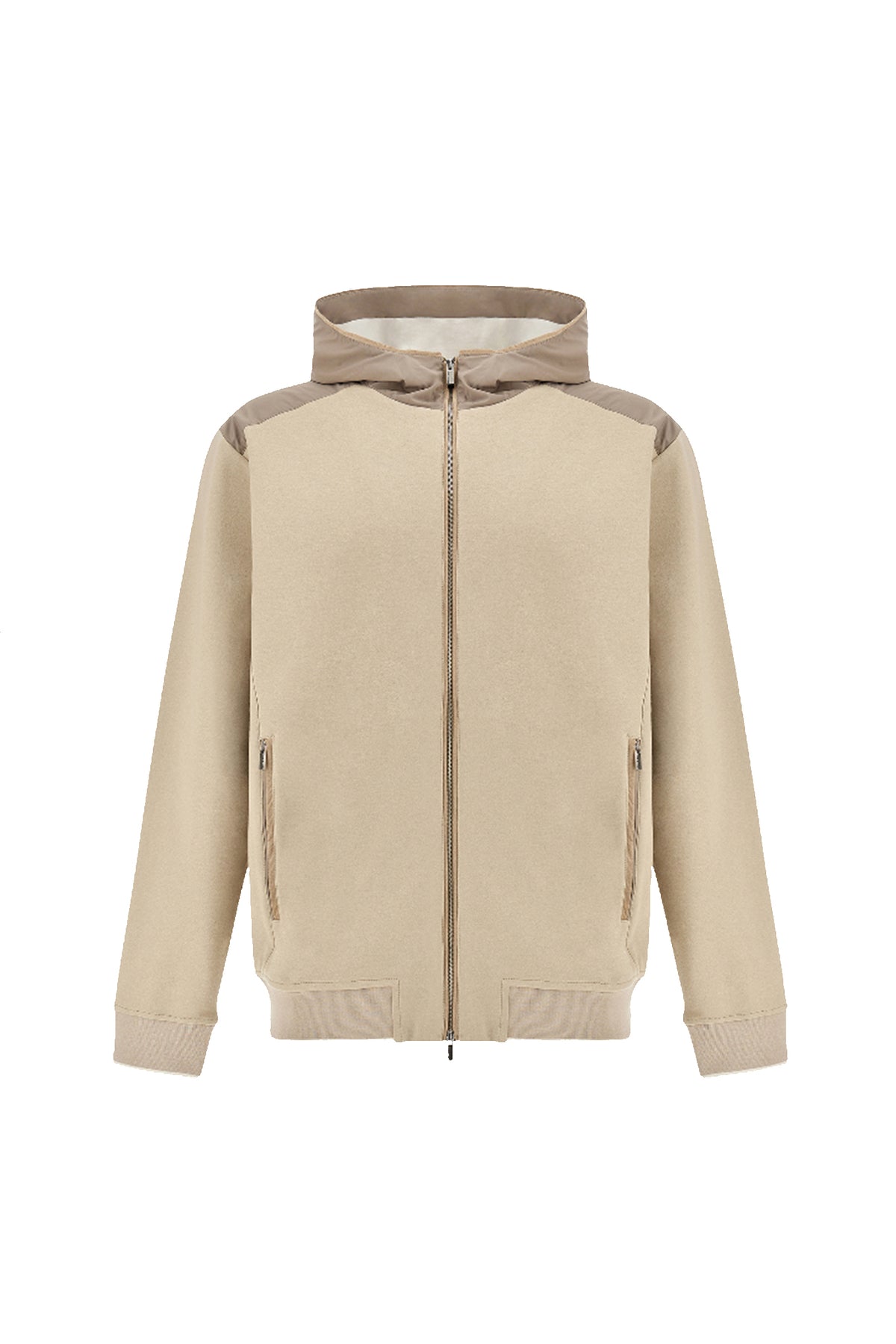 XSoft zipup sweatshirt in viscose with Alcantara details