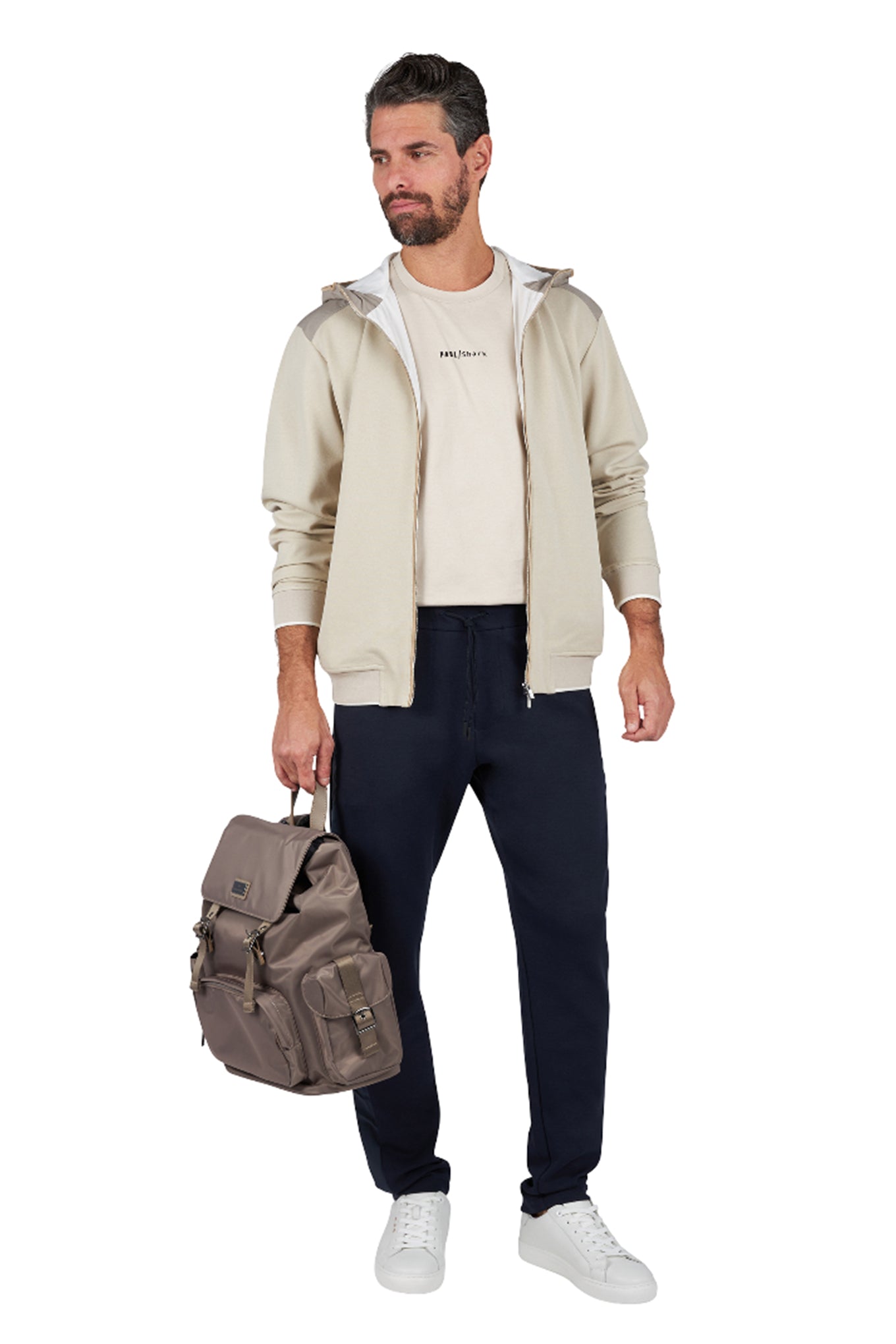XSoft zipup sweatshirt in viscose with Alcantara details