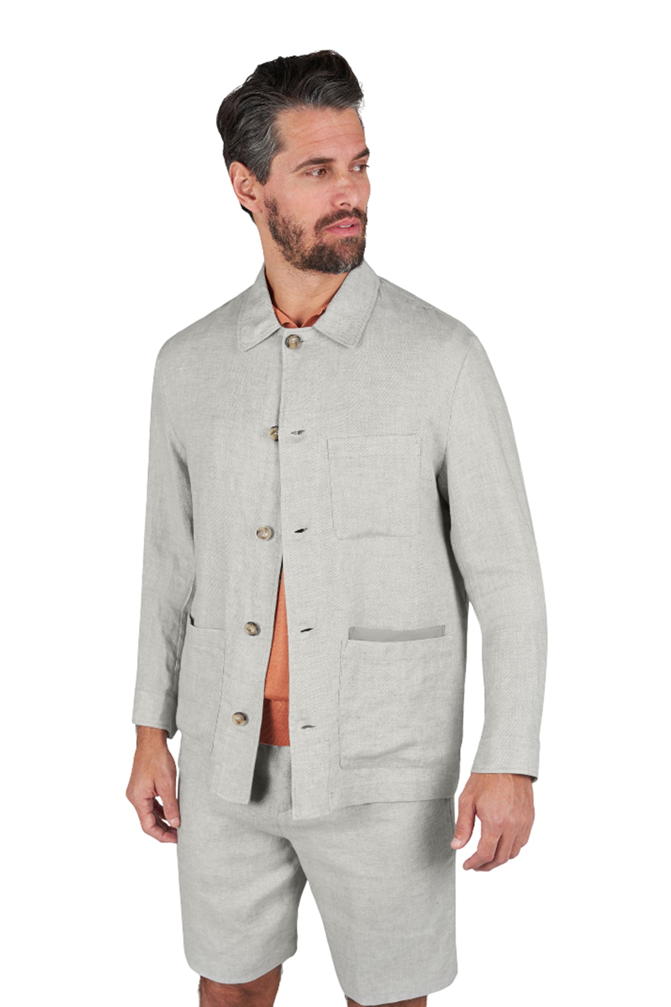 Chore overshirt in linen
